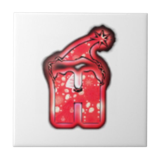 Het Santa Hat Collectie. Tegeltje (Voorkant)