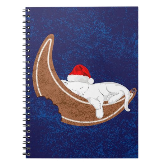 Het Santa Kat en de Gingerbread Moon Notitieboek (Voorkant)