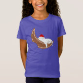 Het Santa Kat en de Gingerbread Moon T-shirt (Voorkant)