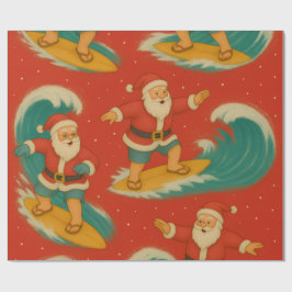 Het Santa Surf is op Cadeaupapier
