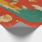 Het Santa Surf is op Cadeaupapier (Hoek)