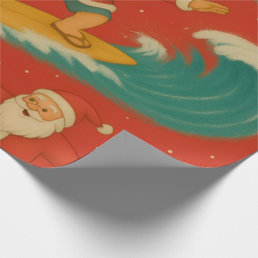 Het Santa Surf is op Cadeaupapier (Hoek)