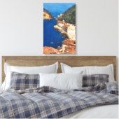 Het Sapphire Zee (Print) door Arthur Melville Canvas Afdruk (Insitu (Slaapkamer))
