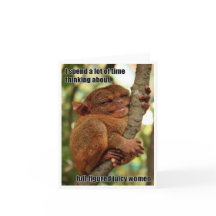 Het sappige wenskaart van Tarsier van Vrouwen