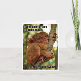 Het sappige wenskaart van Tarsier van Vrouwen Kaart