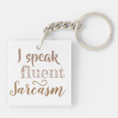 Het sarcastische Acryl dubbelzijdig Sleutelhanger (Achterkant)