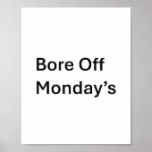 Het sarcastische poster van maandag (Voorkant)