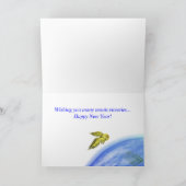 Het satelliet Gelukkige Nieuwjaar van het tennis Feestdagen Kaart (Binnen)