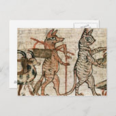 Het satirische papyrus briefkaart (Voorkant / Achterkant)