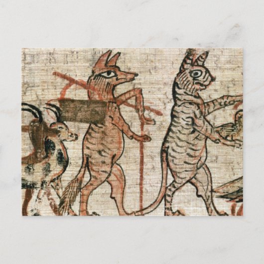 Het satirische papyrus briefkaart (Voorkant)