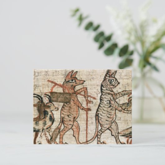 Het satirische papyrus briefkaart (Staand voorkant)