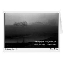 Het Scamman-Boerderij in mist