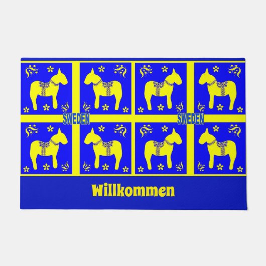 het scandinavische ontwerp , het zweedse paard , p deurmat (Voorkant)