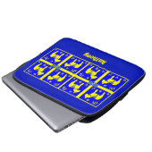 het scandinavische ontwerp , het zweedse paard , p laptop sleeve (Voorkant onderkant)