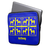 het scandinavische ontwerp , het zweedse paard , p laptop sleeve (Voorkant Links)