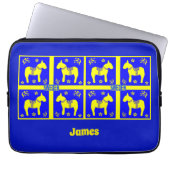 het scandinavische ontwerp , het zweedse paard , p laptop sleeve (Voorkant)