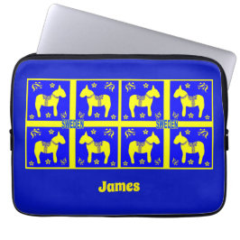 het scandinavische ontwerp , het zweedse paard , p laptop sleeve