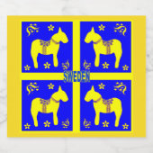 het scandinavische ontwerp, likeurfles etiket (Enkel label)