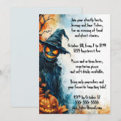 Het Scarecrow Halloween feest Kaart (Voorkant / Achterkant)