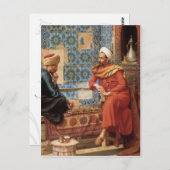 Het schaakspel in detail briefkaart (Voorkant / Achterkant)