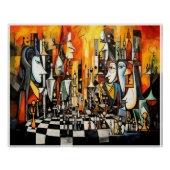 Het schaakspel perfect poster (Voorkant)