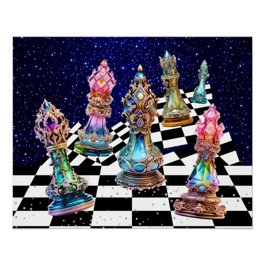 Het schaakspel Poster (Voorkant)