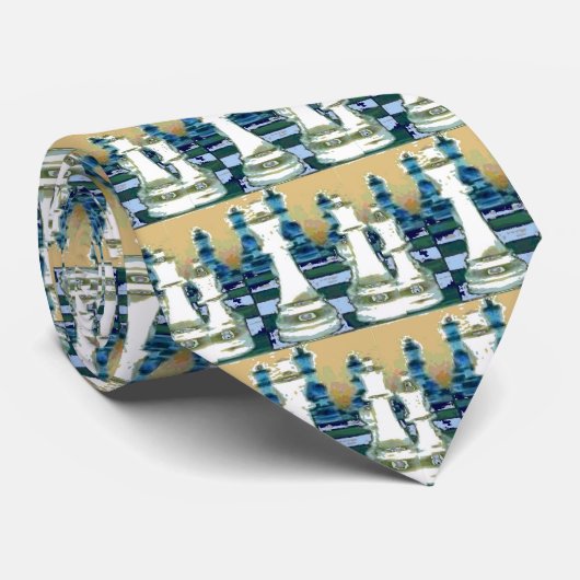 Het schaakspel stropdas (Opgerold)