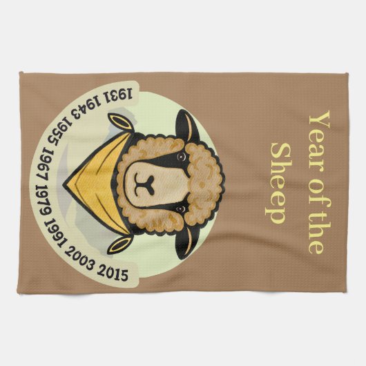 Het schaap door de generaties heen theedoek (Horizontaal)