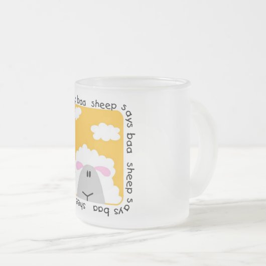 Het schaap zegt T-shirts en Giften bliet Matglas Koffiemok (Voorkant rechts)