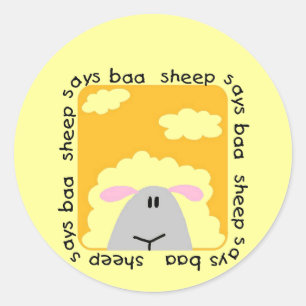 Het schaap zegt T-shirts en Giften bliet Ronde Sticker