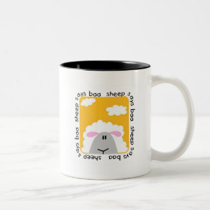 Het schaap zegt T-shirts en Giften bliet Tweekleurige Koffiemok