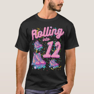 Het Schaats van de 12e verjaardag Roller 12 jaar O T-shirt