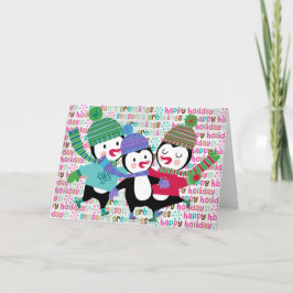 Het schaatsen het Wenskaart van de Vakantie van Feestdagen Kaart