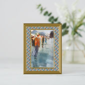 Het schaatsen op het meer briefkaart (Staand voorkant)