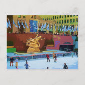 Het schaatsen Piste, Rockefeller Centrum, de Stad Briefkaart (Voorkant)