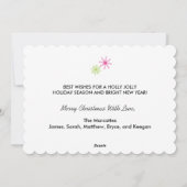 Het Schaatsen van de hulst heel de Vakantie van Feestdagenkaart (Achterkant)