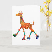 Het Schaatsen van de rol Giraffe Kaart (Gele Bloem)