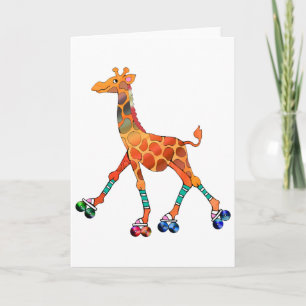 Het Schaatsen van de rol Giraffe Kaart
