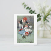 Het Schaatsen van GladnessIce van Kerstmis Kinder Feestdagenkaart (Staand voorkant)