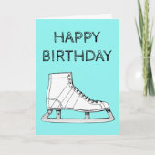 Het Schaatsen van het ijs de verjaardag van Kaart (Voorkant)