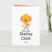 Het Schaatsen van het ijs het Wenskaart van het Kaart (Achterkant)