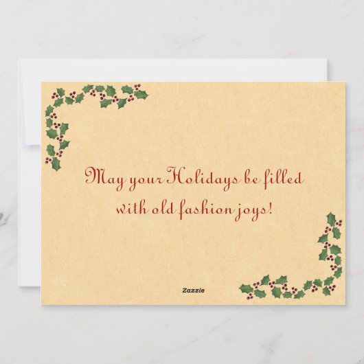 Het Schaatsen van het ijs Kerstkaart (Achterkant)