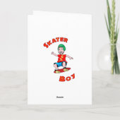 Het schaatsen Verjaardag Kaart (Achterkant)