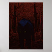 Het Schaduw Kat en het Rode Bos Poster (Voorkant)