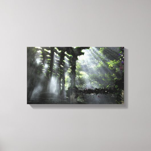 Het schaduwrijke pad kleine canvas afdruk (Voorkant)