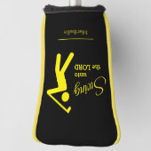 HET SCHAKELEN AAN DE LORD Golfer Silhouette Name P Golfheadcover (Draai 90)