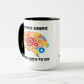 Het schakelen van versnellingen kan moeilijk zijn  mok (Voorkant links)