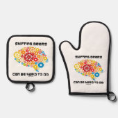 Het schakelen van versnellingen kan moeilijk zijn  ovenwant & pannenlap set (Voorkant)