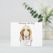 Het schamen van het Hondje van het Bactivum van de Briefkaart (Staand voorkant)