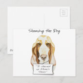 Het schamen van het Hondje van het Bactivum van de Briefkaart (Voorkant / Achterkant)